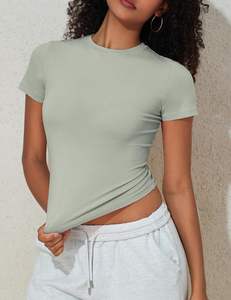 Vibrant Women Tshirt Plus Size Smooth Texture Air Cool Weave Slim Fit Gentle Stretch Eco-Friendly Quick Dry Summer Daily Comfort - Product Image 2