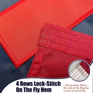 자수된 3x5피트 미국 성가정신 깃발(십자가 포함), 야외용 고강도 배너, 황동 고리 2개 - Product Image 5