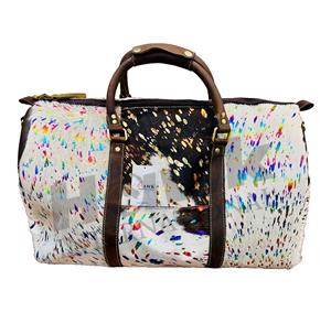 Venta al por mayor de pelo de calidad superior en el bolso de viaje de cuero bolsa de equipaje de mano bolsas de lona hechas a mano personalizadas a un precio asequible - Product Image 2