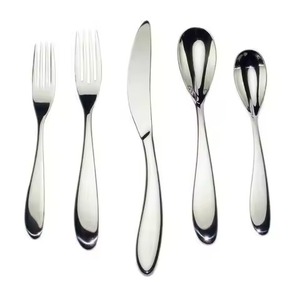 Ensemble de couverts en acier inoxydable, design unique et élégant, pour hôtel, restaurant, fourchette, cuillère, couteau - Product Image 2