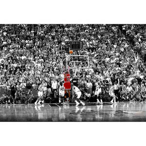 Michael Jordan's Last Shot 1998 Colorized <b>Poster</b> Durable Paper for Wall Decor - Product Image 1