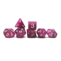 Jeu de dés polyédriques nacrés multicolores pour les joueurs de jeux de rôle sur table DND Pathfinder