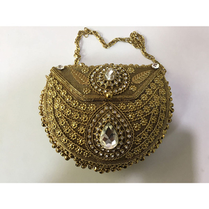 Best Quality Vivid Women's Metal Beaded Handbag-Stylish Design Lightweight Silk Lining Customizable Wedding & Parties - Product Image 1