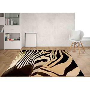 Tapis imprimé zèbre : motif animal abstrait, paillasson antidérapant, tapis fin non tissé - Product Image 4
