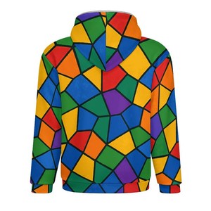 Sudadera con Capucha Extra Grande Personalizable para Hombre, Estilo Tie Dye, Negra y Azul, de Algodón, con Logotipo Personalizado, Hombros Caídos, Popular, Impresa por Sublimación - Product Image 3