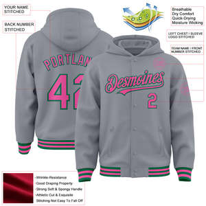 2025 automne et hiver nouveaux hommes décontracté sport manteau à capuche col montant grande taille épaissi Baseball uniforme université veste - Product Image 6