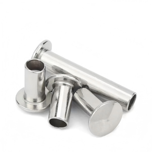 Rivet semi-tubulaire à tête plate en acier inoxydable SS304 zingué, filetage femelle, modèle LB-1024, vente en gros - Product Image 1