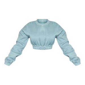 Tenues personnalisées 2 pièces Survêtements pour femmes Sweat-shirt court à manches longues 100% coton Baggy Jogger Ensemble de pantalons de survêtement Dames Sweatuit - Product Image 2