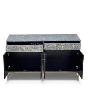 Mueble de Nácar de Lujo, Hecho a Mano con Incrustaciones de Concha, Almacenamiento para Decoración de Interiores - Product Image 4