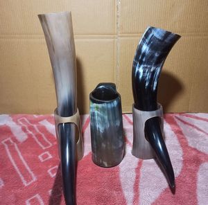 Cuerno de vaca vikingo antiguo de alta calidad, Taza de cerámica tallada a mano, cuerno para beber de búfalo Natural, fabricante indio directo para - Product Image 3