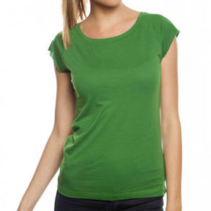 T-shirts pour femmes les plus vendus, tissu doux, 100% coton, coupe ajustée, respirant, vêtements d'été pour l'extérieur, logo personnalisé, service OEM - Product Image 1