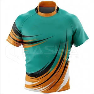 Uniforme de rugby para hombre de alta calidad, ropa deportiva transpirable personalizada con mangas cortas, camiseta de todo el equipo - Product Image 4
