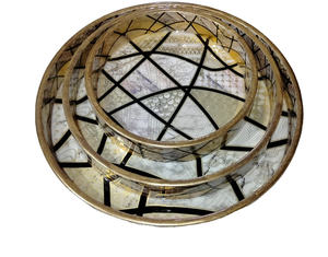 Bandeja Decorativa de Madera de Bambú para Café y Té, Bandeja de Madera con Asas para Servir Desayuno, Boda, Fiesta de Matrimonio - Product Image 1