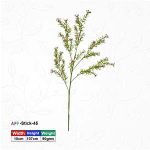Artificial Wax Flower <b>Spray</b> <b>Pink</b> AFF Stick -45 107cm 90g - Product Image 1