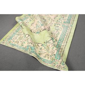 Alfombra Turca Vintage, Alfombra de 5.4x8.2 pies, Alfombra Marroquí Verde Azul - Product Image 4