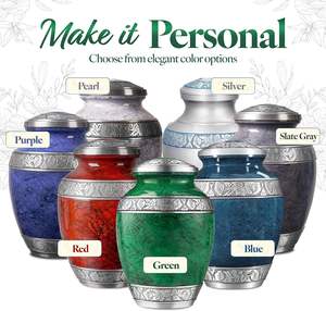 Urna Funeraria para Cenizas Humanas Adultas, Urna Conmemorativa Grande Hecha a Mano con un Impresionante Diseño Verde, Elegante Contenedor para Cenizas - Product Image 6