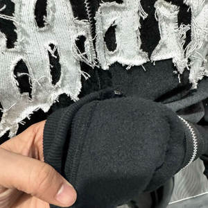 Sudadera con capucha con parche de angustia para hombre de último diseño/nuevo estilo de angustia - Product Image 6