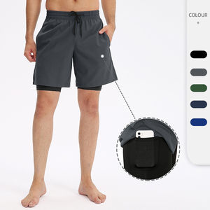 Short d'entraînement à séchage rapide pour hommes Short de fitness en toile souple avec spandex pour le basket-ball et les sports de plein air - Product Image 2