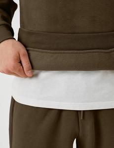 Men's High Quality Two-Piece Hooded Sweatsuit Set Custom Logo Solid Color Blank <b>Plain</b> <b>Tracksuit</b> for Jogging - Product Image 5