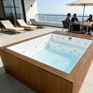 Piscine conteneurisée de 40 pieds avec couverture en verre et échelle pour complexe hôtelier extérieur hors sol - Product Image 4