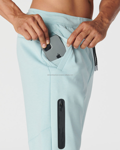 Pantalones de chándal de algodón personalizables de alta calidad para hombre, Jogger cómodo, patrón recto, logotipo impreso, cordones, ajuste deportivo informal - Product Image 2