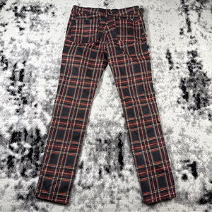 Pantalons pour femmes en gros, pantalon noir à carreaux écossais gothique grunge punk 2026 - Product Image 2