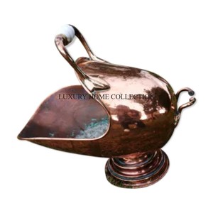 Long-lasting silver-plated metal charcoal bucket with unique handcrafted detailing perfect for rustic interiors - Product Image 5