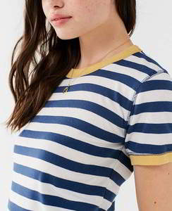 T-shirt en coton de qualité supérieure pour femmes, vêtements décontractés, fournisseur, étiquette de col et emballage personnalisés - Product Image 4