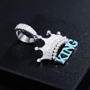 Moissanite <b>Crown</b> Pendant With Glowing <b>King</b> - Product Image 4