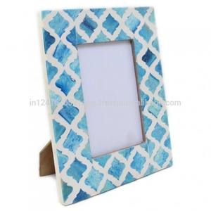 Marco de Fotos Hecho a Mano con Incrustaciones de Hueso MDF y Diseño Floral, Tamaño y Color Personalizables para Decoración del Hogar, Regalo de Lujo - Product Image 5