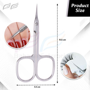 Ciseaux à ongles à pointe extra fine, lames courbées, ciseaux de beauté en acier inoxydable pour le soin des poils du visage et la manucure - Product Image 3