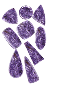 Pierre précieuse naturelle de charoïte de haute qualité, cabochon, taille personnalisable, carré, coussin, poire, ovale, octogone pour la fabrication de bijoux - Product Image 2