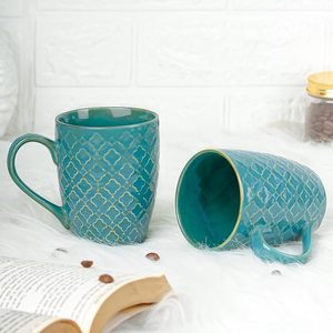 Elegant Eco-Friendly Printed Ceramic <b>Mug</b> with Lid Customizable Capacity Modern Design for Daily Use & Parties WORLD CRAFT IMPEX - Product Image 4