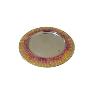 Vajilla de fiesta de cumpleaños Catering que sirve Placa de cargador de acero inoxidable para placa de cargador de madera redondeada sostenible - Product Image 2