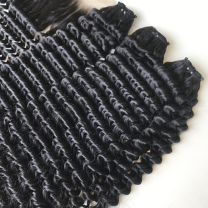 Extensions de cheveux de vague d'eau profonde de couleur naturelle douce Extensions de dentelle frontale de cheveux humains vietnamiens - Product Image 3