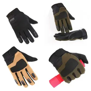 Venta al por mayor de guantes de carreras de dedo completo personalizados de cuero transpirable para deportes al aire libre Fitness bicicleta diseño impreso Pakistán - Product Image 1