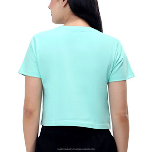Dernier Style 2025 femmes haut court T-Shirt couleur Unique imprimé coton Polyester prix de gros femmes débardeurs - Product Image 5