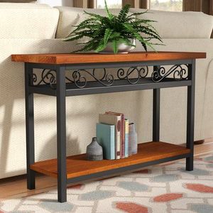 Table console moderne en métal avec dessus en verre, parfaite pour le salon élégant et la décoration élégante de l'entrée - Product Image 4