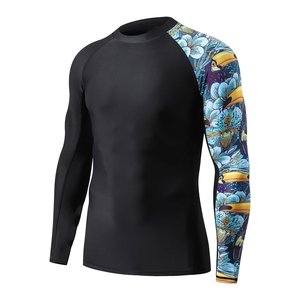 Rash Guards Fitness Sportswear Sublimé Custom Made Rash Guards Manches Longues Pour Hommes - Product Image 1