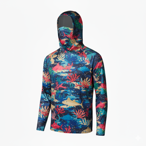 T-shirt de protection solaire tendance pour homme, respirant, à capuche, séchage rapide, UPF 50+, protection solaire, polyester/coton, pull-over pour la pêche en plein air, adultes - Product Image 6