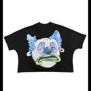 เสื้อยืดคอกลมสำหรับผู้ชายเสื้อครอปผ้าฝ้ายลายกราฟิกทรงพอดีตัว - Product Image 2