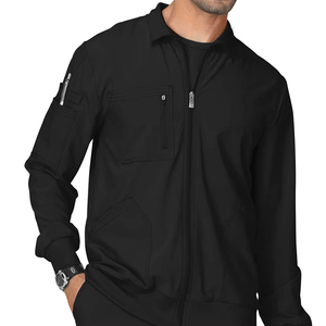 Uniforme médical pour hommes avec fermeture éclair et logo personnalisé, vendeurs d'uniformes médicaux, uniforme d'infirmière, uniforme médical noir, veste d'uniforme médical, uniformes médicaux, vestes - Product Image 3