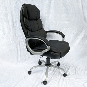 Silla Ejecutiva de Respaldo Alto GMA003D con Base Giratoria y Tapicería de Cuero Sintético Premium y Tela Tejida - Product Image 2