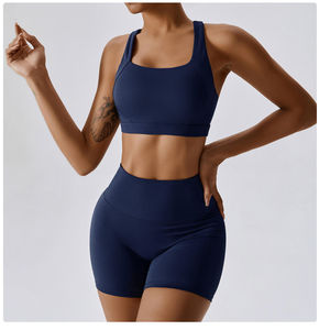 Ensemble de yoga deux pièces pour femmes grande taille Bnice, de haute qualité, séchage rapide, extensible, respirant, léger, sans couture, pantalon de yoga - Product Image 5