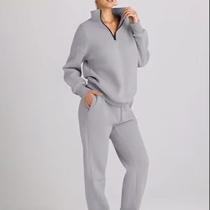 Conjunto de Sudadera de Punto Suave para Mujer, Conjunto de Sudadera Holgada y Cómoda para Mujer, Conjunto de Sudadera con Capucha Cálida para Invierno para Mujer - Product Image 1