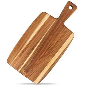 Planche à découper de cuisine en bois d'acacia massif avec poignée, épaisse, plateau de service vierge en bois, durable, compatible lave-vaisselle, livraison gratuite aux États-Unis - Product Image 6