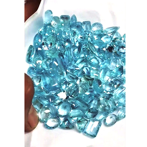 136 Uds aguamarina Natural 7x5 8x6 9x7 11x9mm faceta rectangular de pera ovalada 259 Cts lote Iroc calidad de ventas Baruj corte de piedras preciosas US $441 - Product Image 1