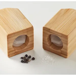 Ensemble personnalisé sel et poivre en bambou – Outils pour herbes et épices, idéal pour la maison et la cuisine - Product Image 5