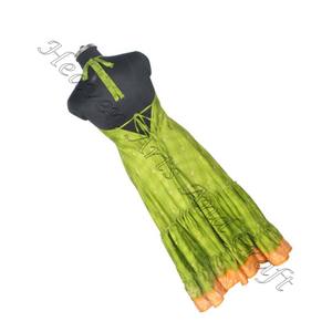 Vestido maxi de seda Sari Vintage indio hecho a mano de aspecto caliente señoras de cena elegante vestido sin mangas vestidos de noche vestido de mujer - Product Image 4