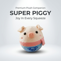 Peluche Porc Sauterette Musicale, Balle Clown, Balle Vague de Mer, Jouet Interactif Parlant Style TikTok pour l'Apprentissage du Langage et Sensoriel